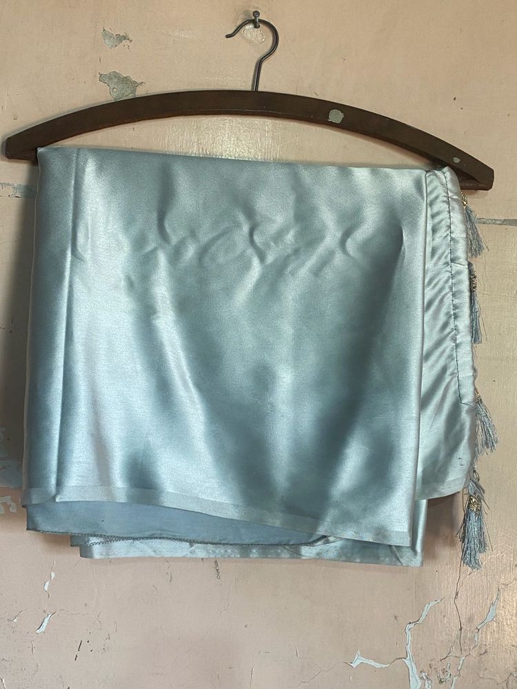 Elegant Light Blue Silk Saree