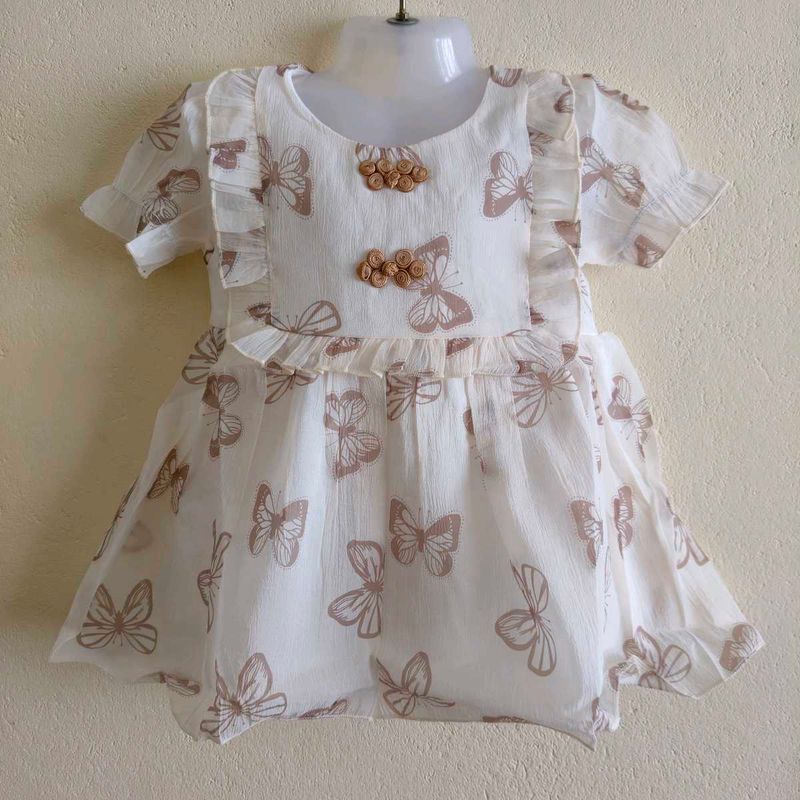 Adorable Butterfly Print Dress for Girls