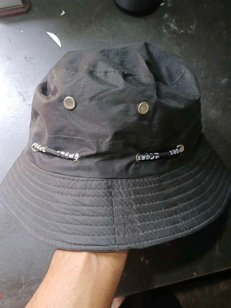 Unisex reversible Grey and black Bucket Hat