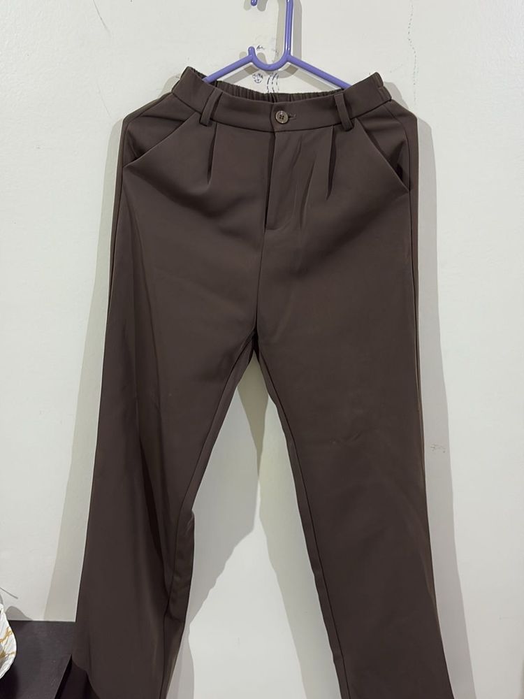Brown Straight Pants