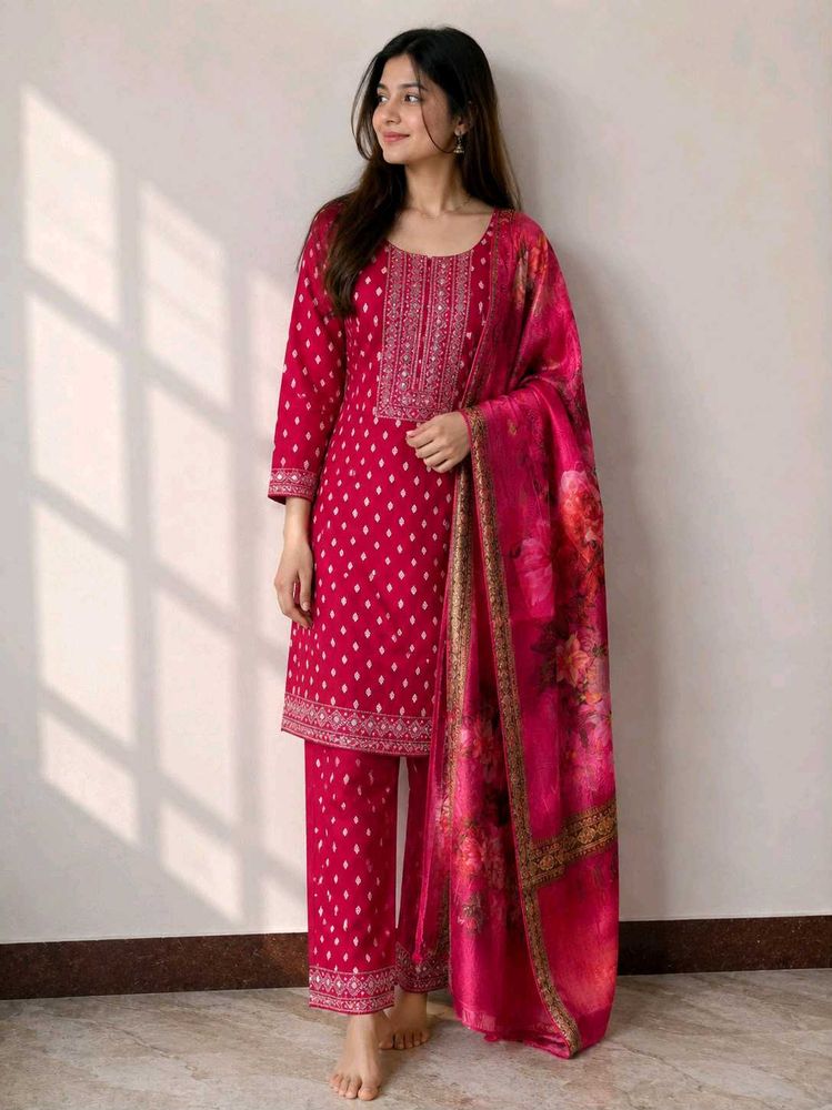 Women's Indian Kurta Set with Dupatta