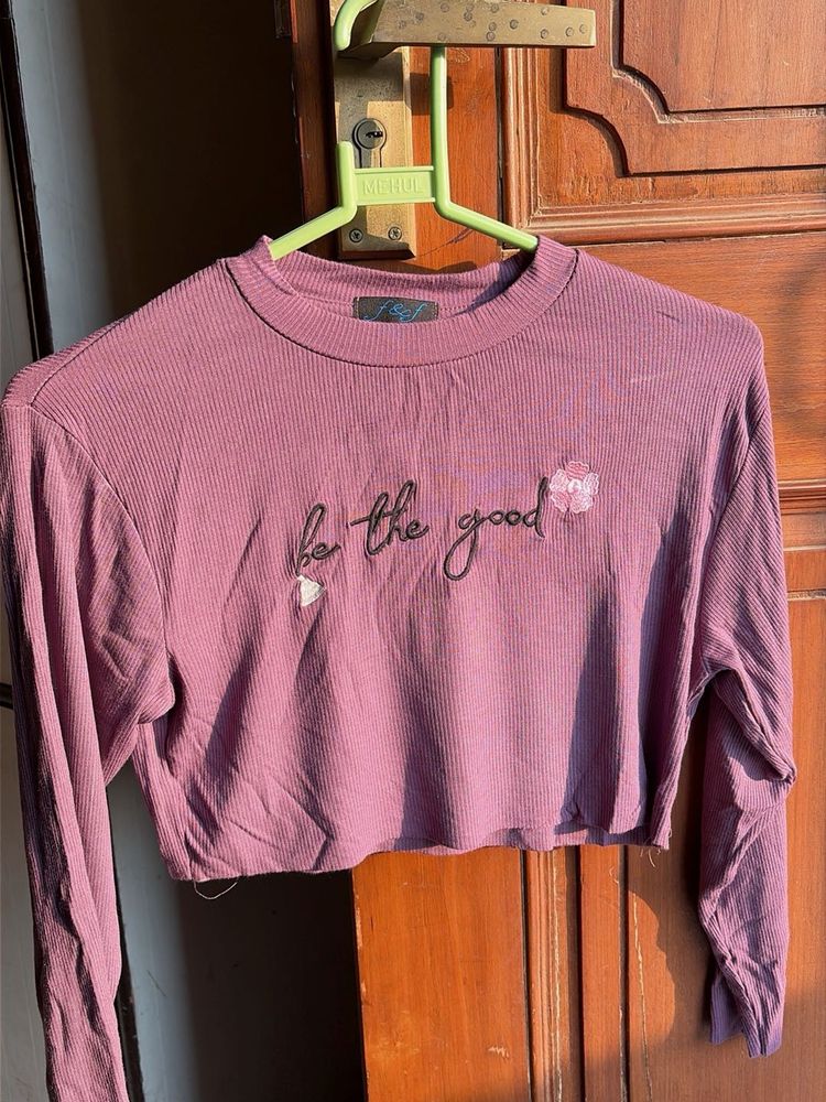 Cropped Long Sleeve Top