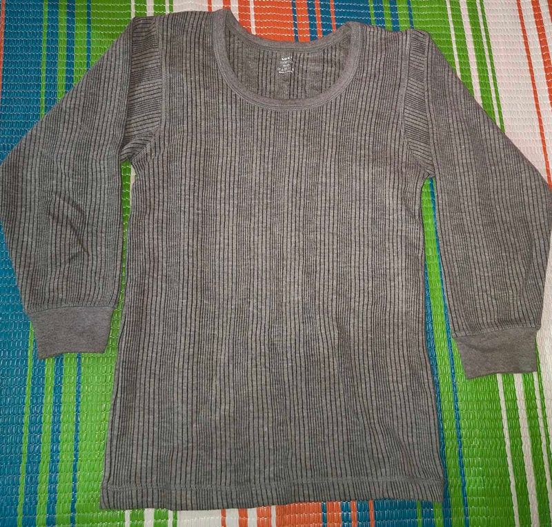 Men's Grey Thermal Long Sleeve Shirt