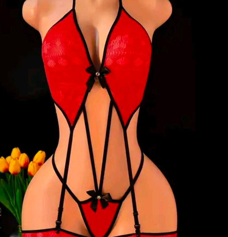 Red Lingerie with suspender