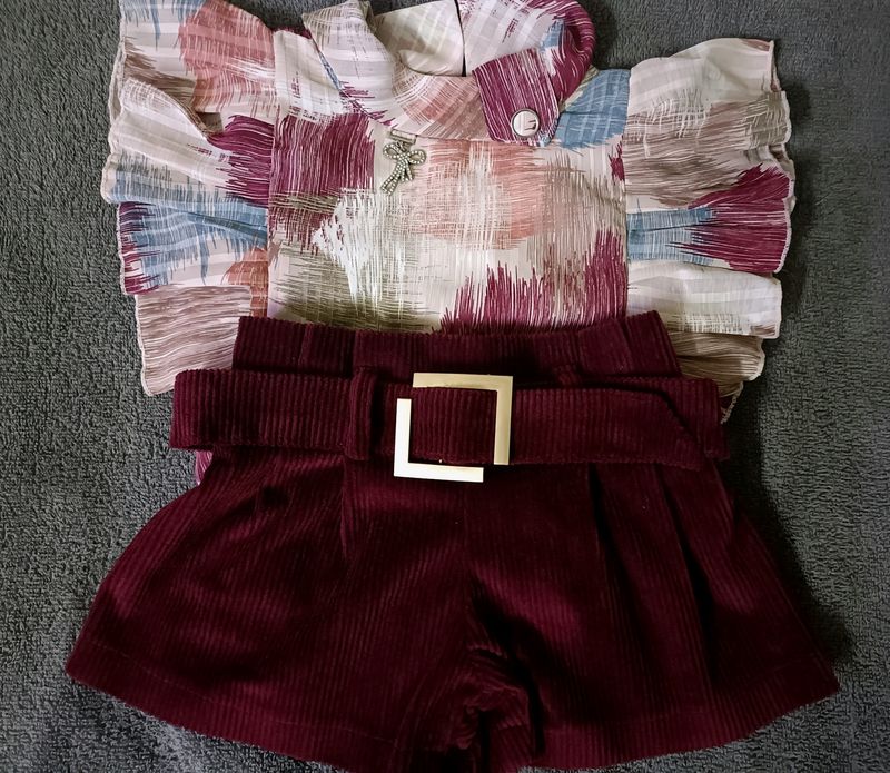 Trendy _ Partywear_ Top With Tourser