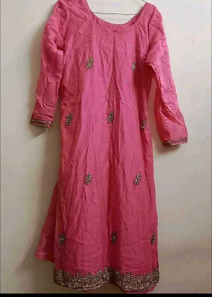 Pink Embroidered Kurta