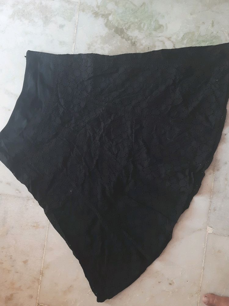 Elegant Black Lace Skirt