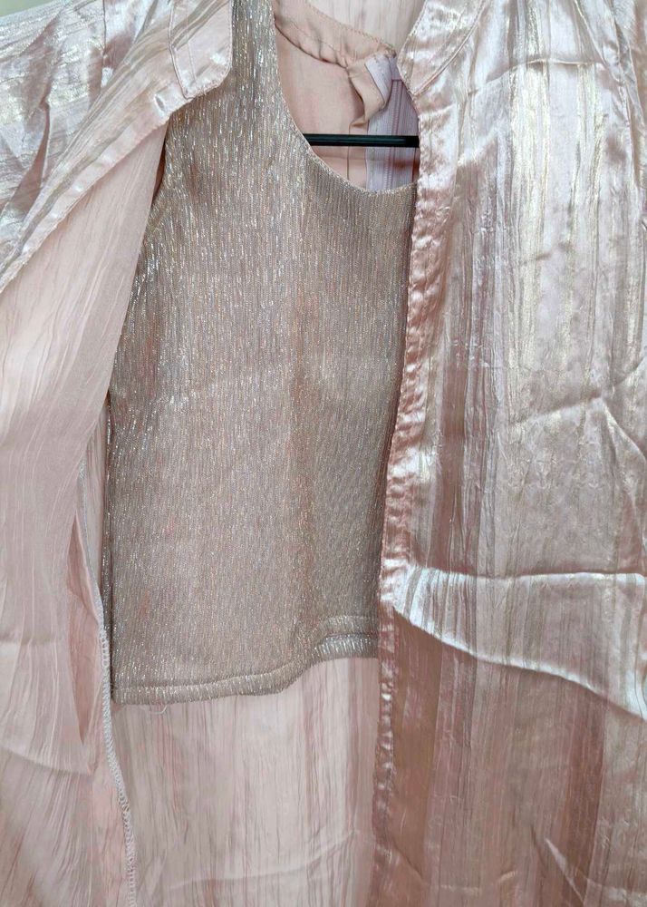 Elegant Shimmering Top , Jacket &amp; dhotiSet