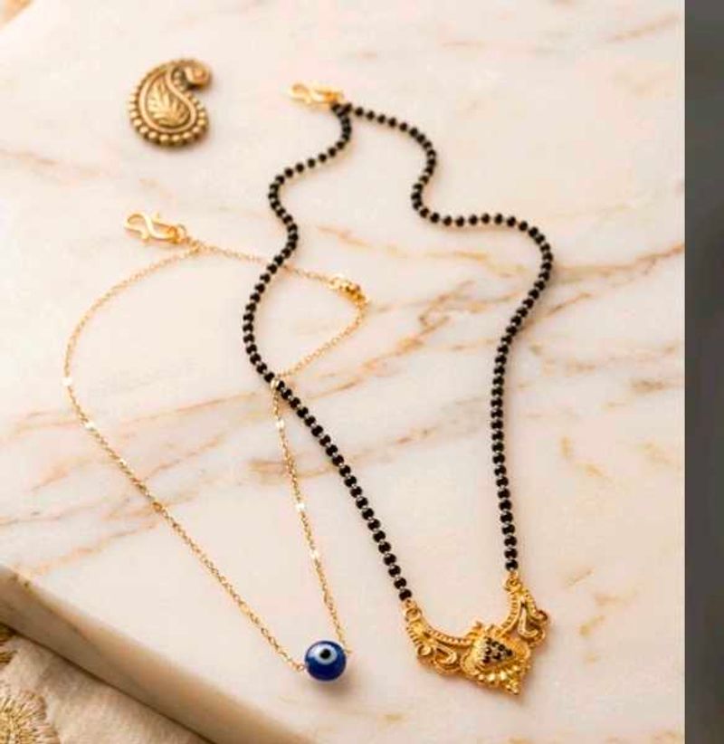 Minimalist Evil Eye Pendant Chain &amp; Traditional Go