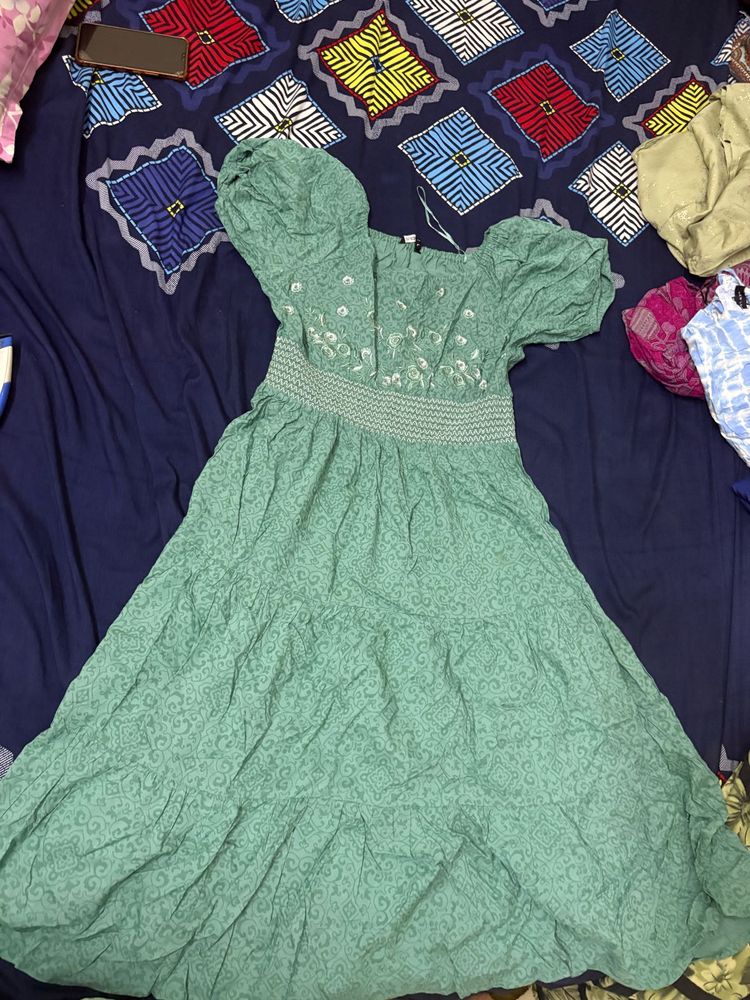 Beautiful Green Midi Dress