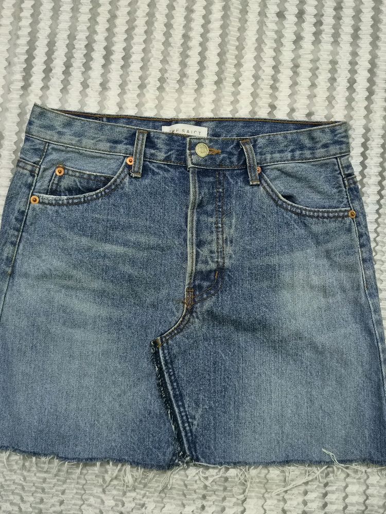 Blue Denim Skirt