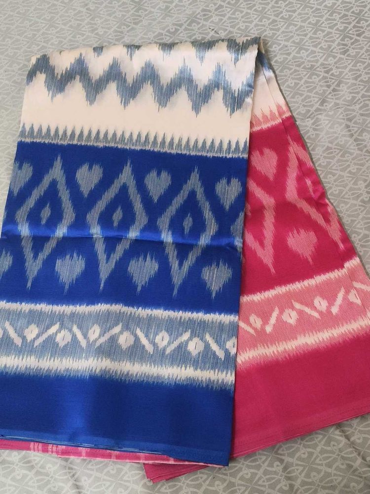 Vibrant Ikat Silk Saree