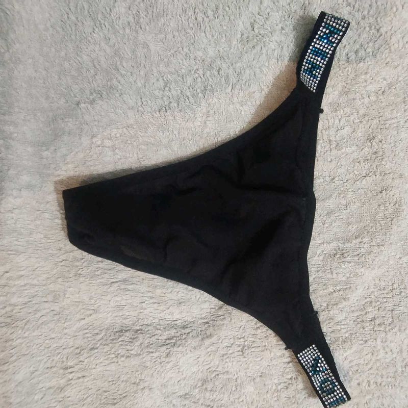 Thong Bikini Panty with Rhinestones