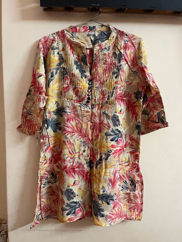 Vibrant Floral Print Kurta