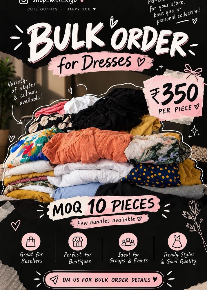 Bulk Order Dresses - Trendy Styles no bargaining