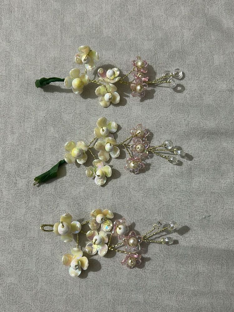 Floral Hair Pins - Set of 3