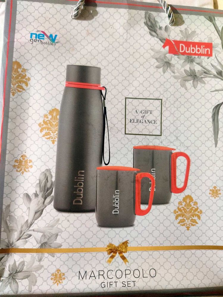 Dubblin Marcpolo Gift Set/Bottle and Mug Set