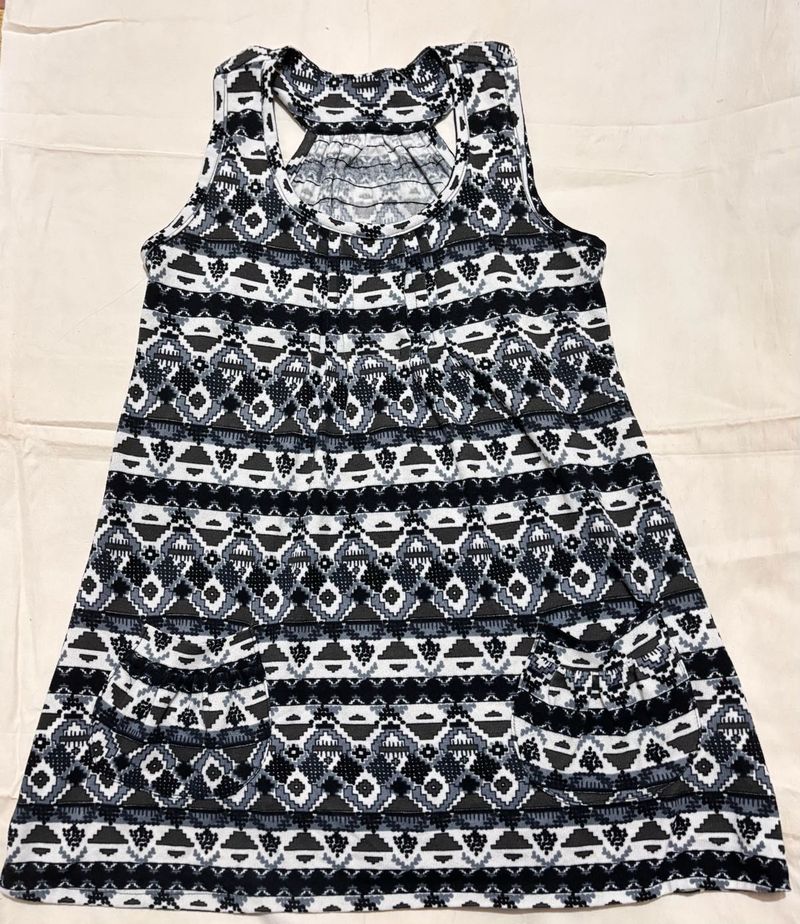 Patterned Casual Dress