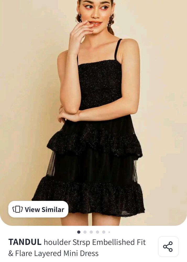Sparkly Black Party Dress/Myntra