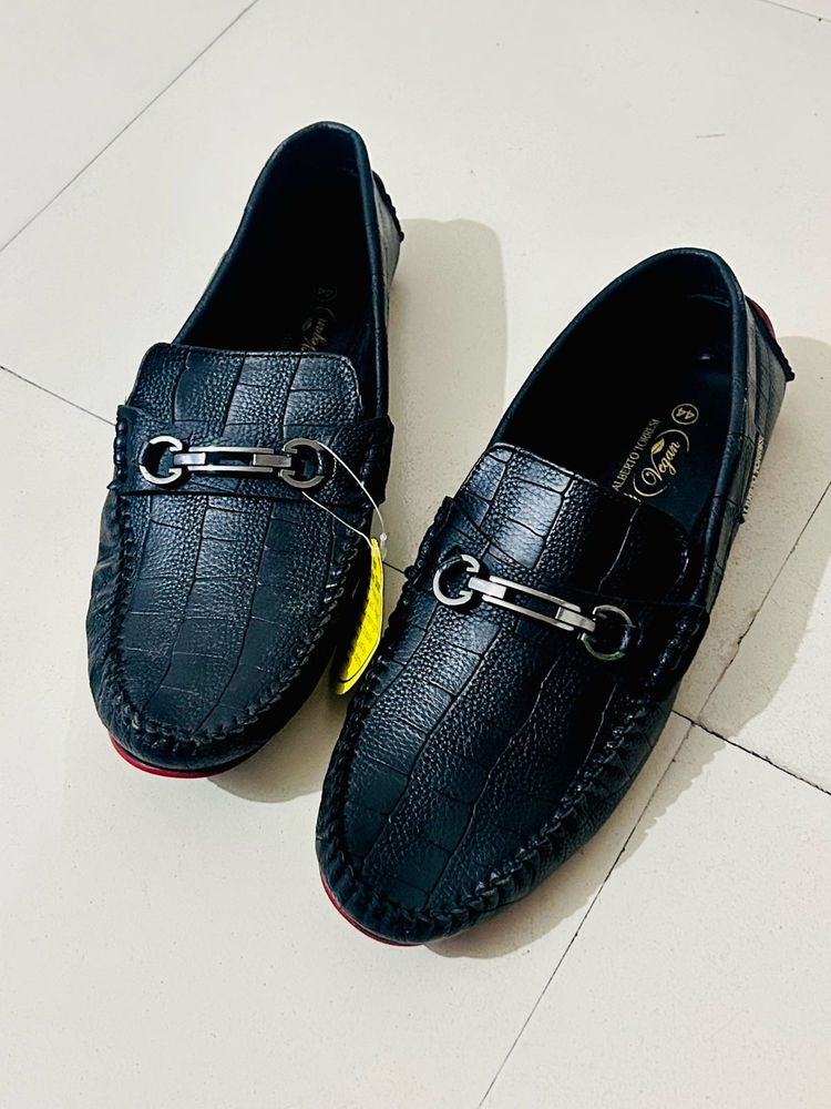 ALBERTO TORRES  Size UK 9 Man Black Casual Loafar