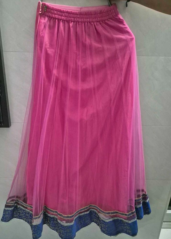 Pink Tulle Maxi Skirt