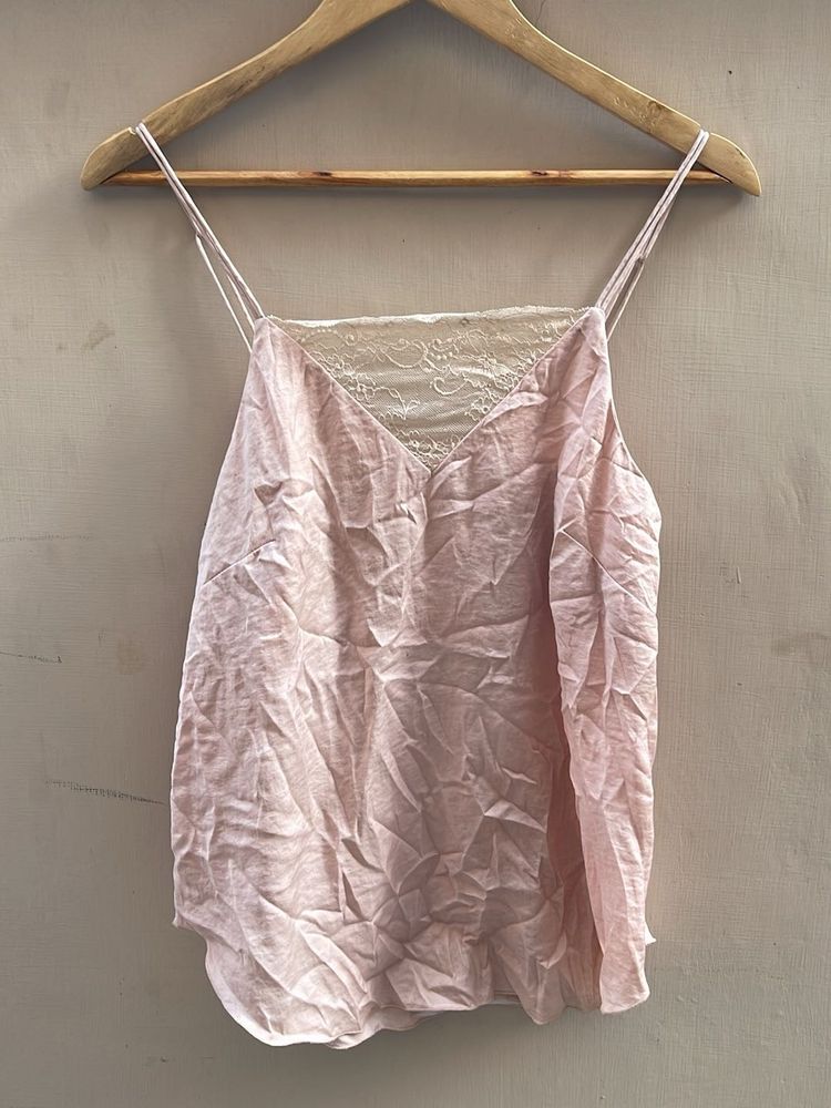 Light Pink Lace Trim Cami