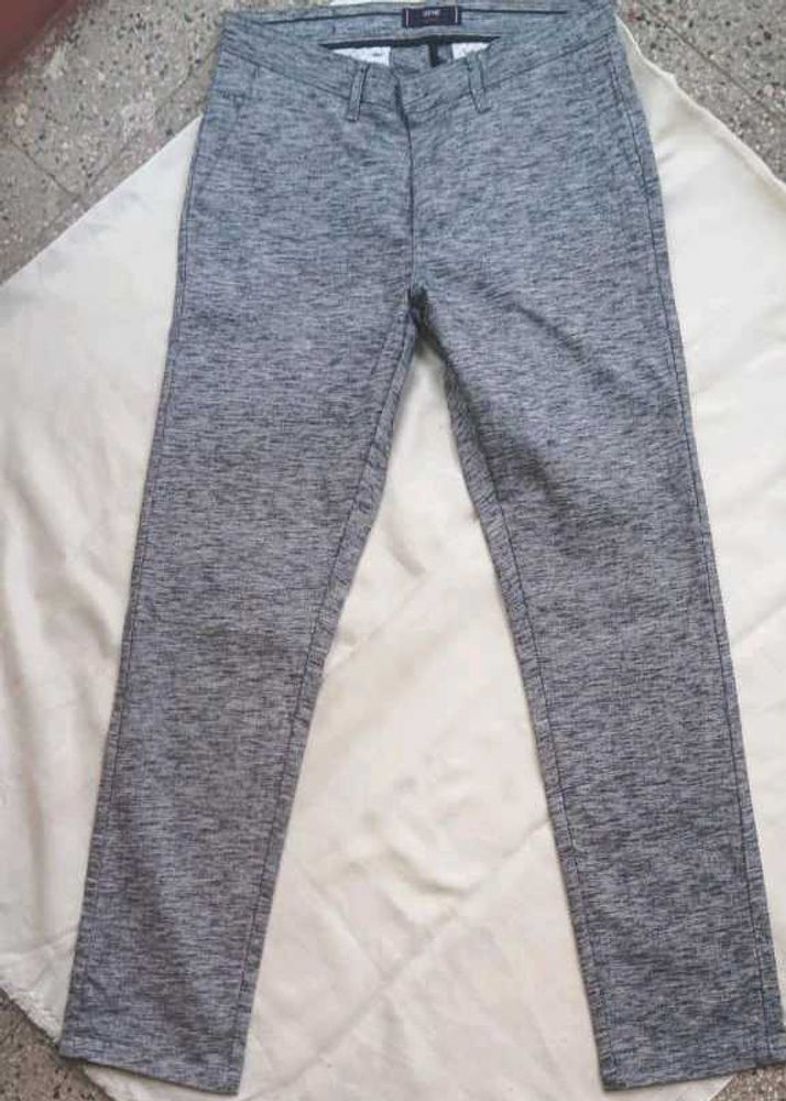 Men's Grey Marled Casual Pants , Memns trousers