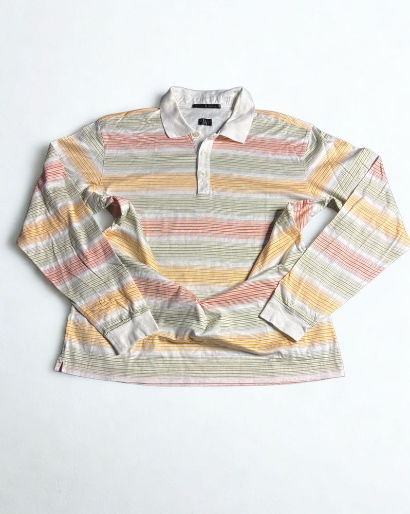 Striped Long Sleeve Polo Shirt
