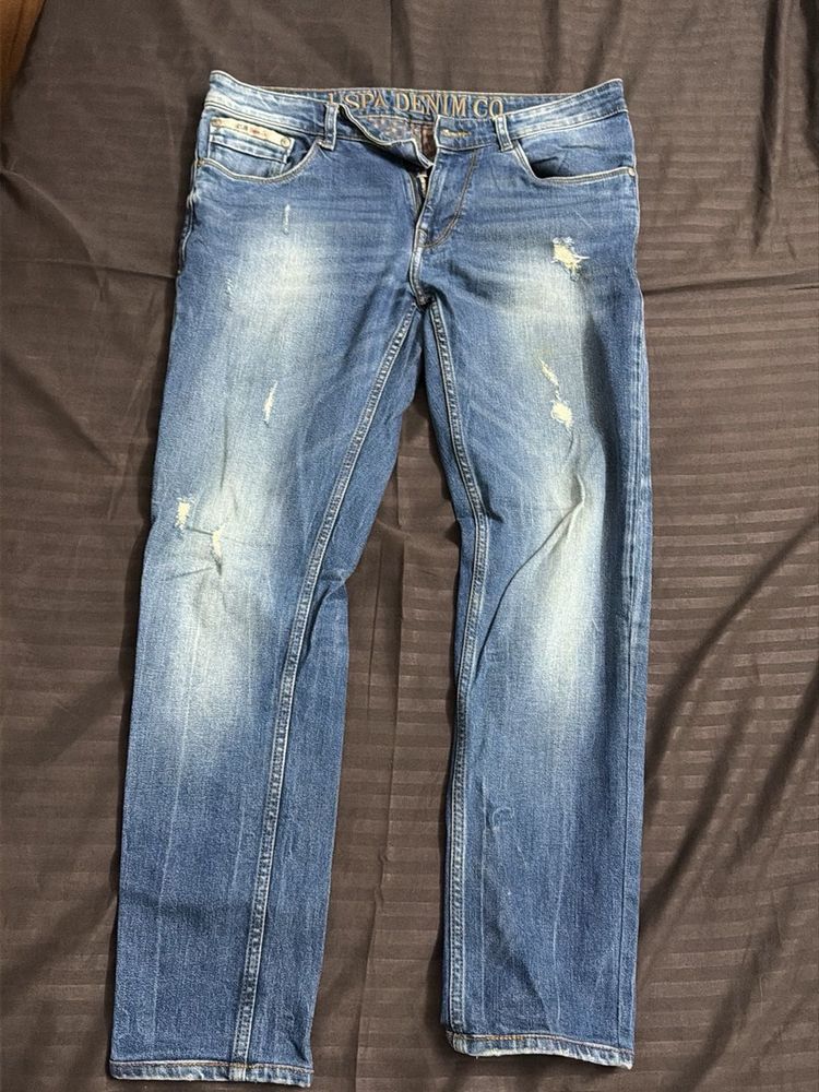 Denim slim fit jeans