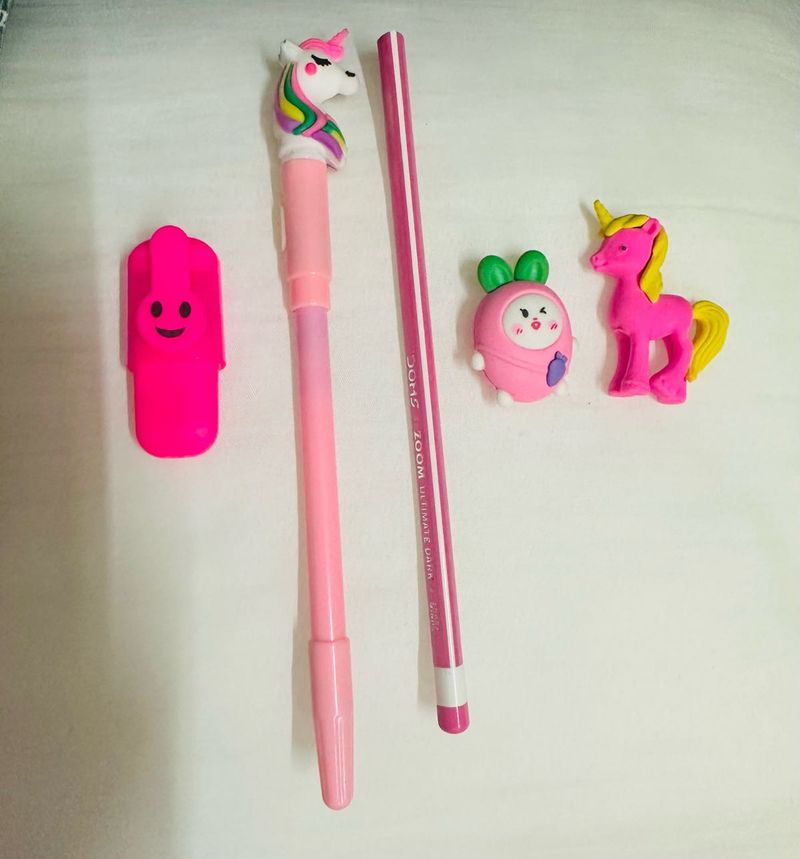 Cute Pink Stationary Set