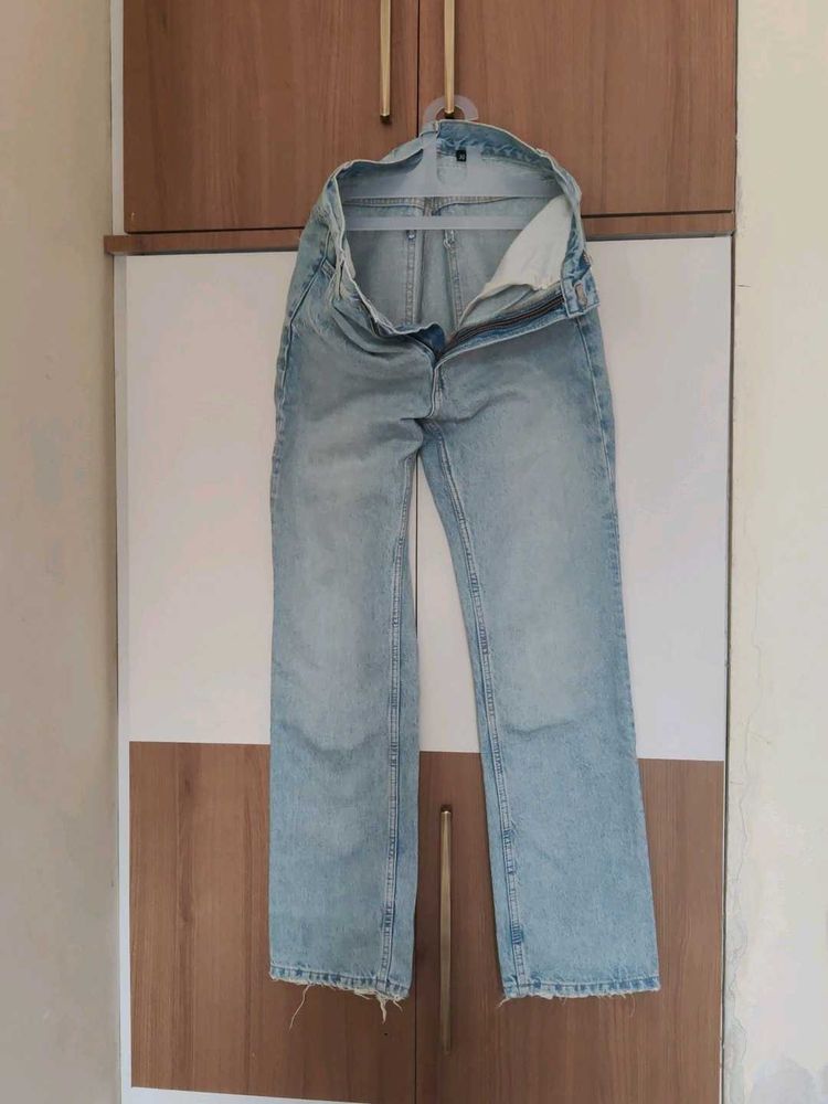 Light Wash Wide Leg Jeans