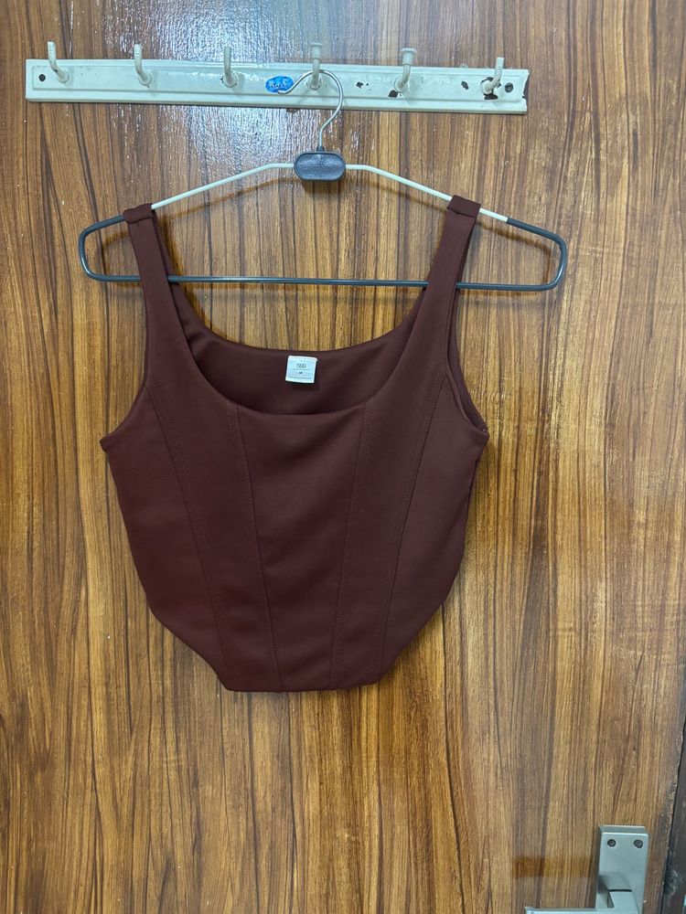 Stylish Brown Corset Top