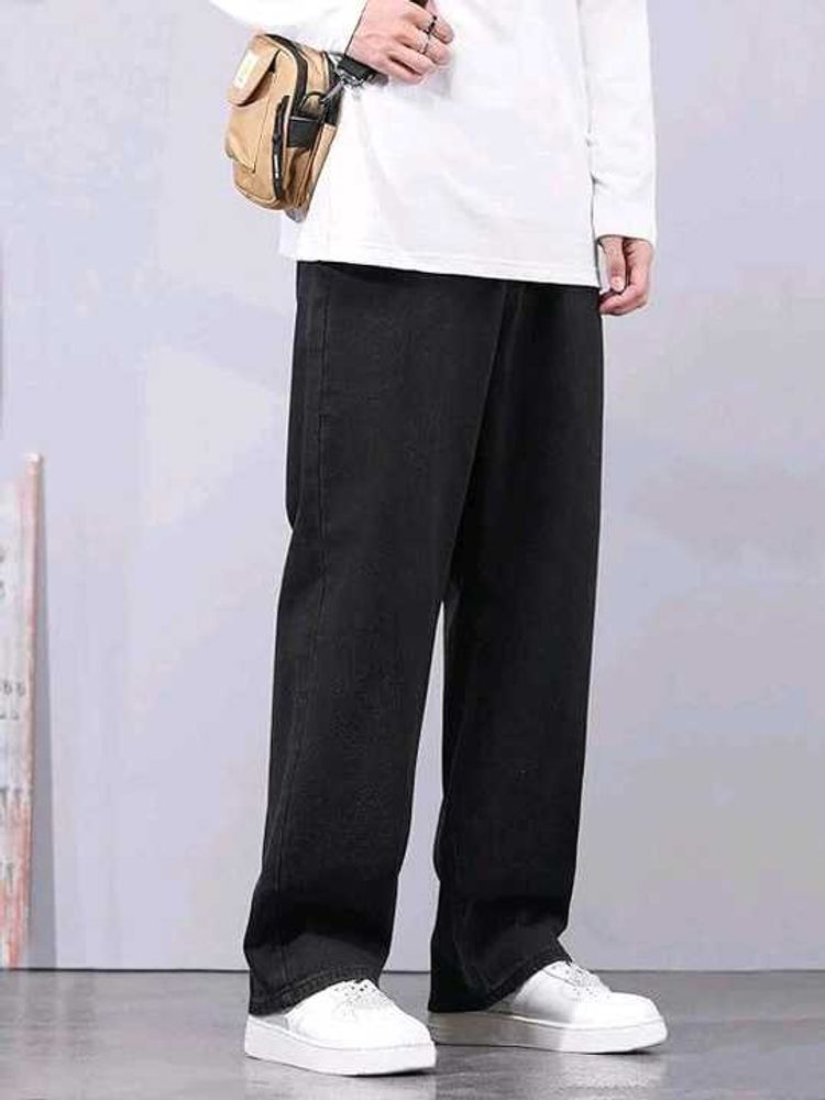 Men’s Urban Jet Black Loose Fit Jeans
