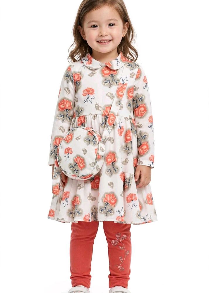 Floral Dress with Matching Leggings &amp; Bag