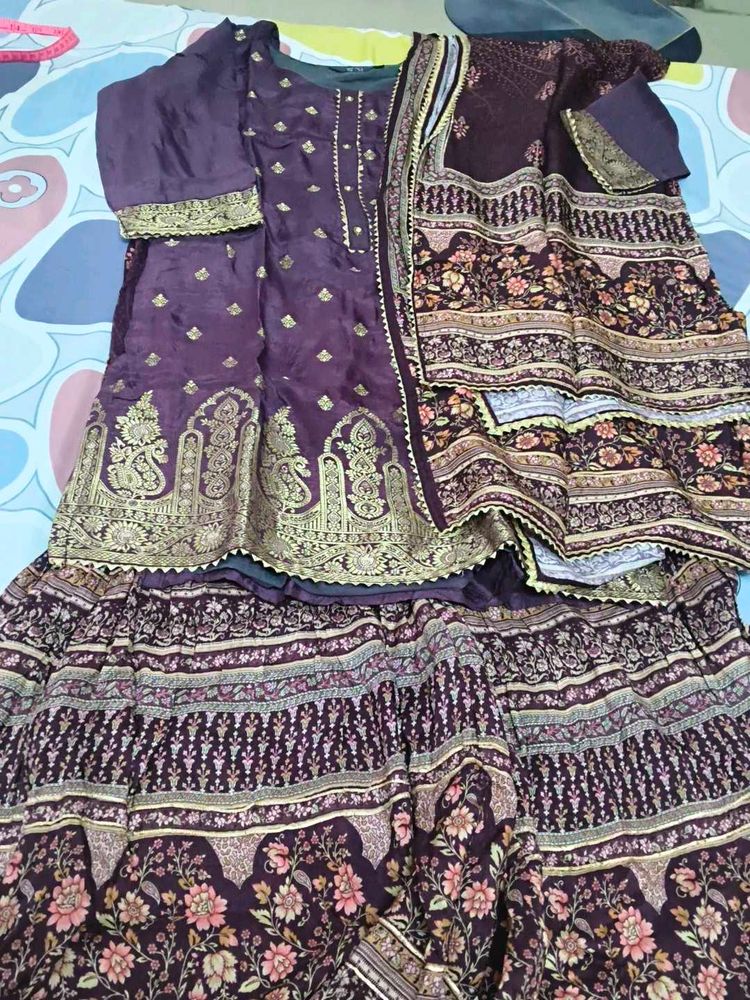 3 piece sharara