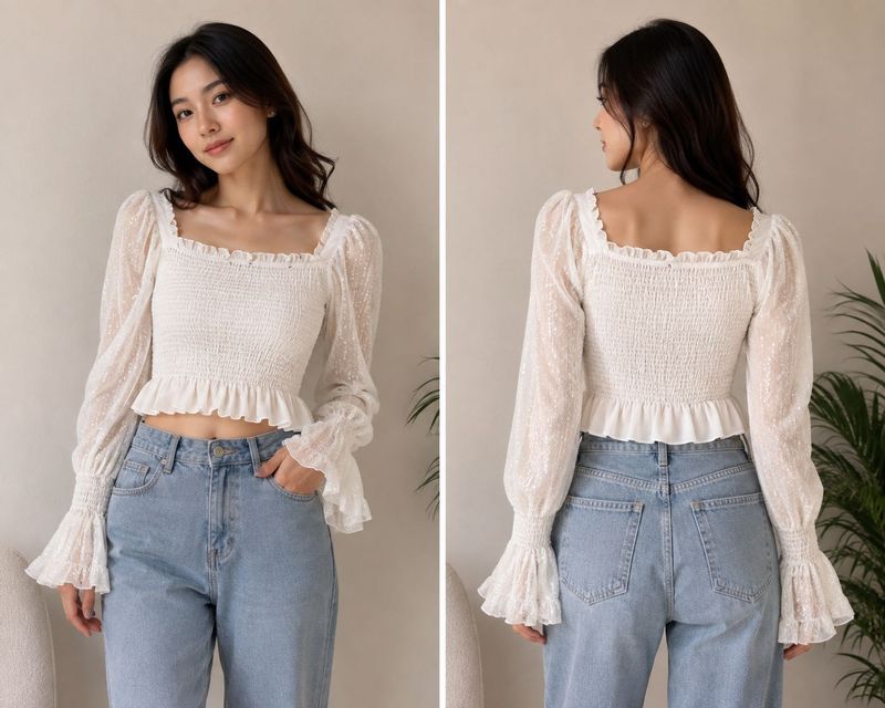 Off-Shoulder Puff Sleeve Top