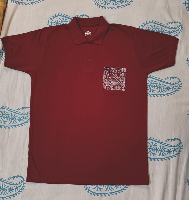 Handcrafted Tribal Art Polo T-Shirt