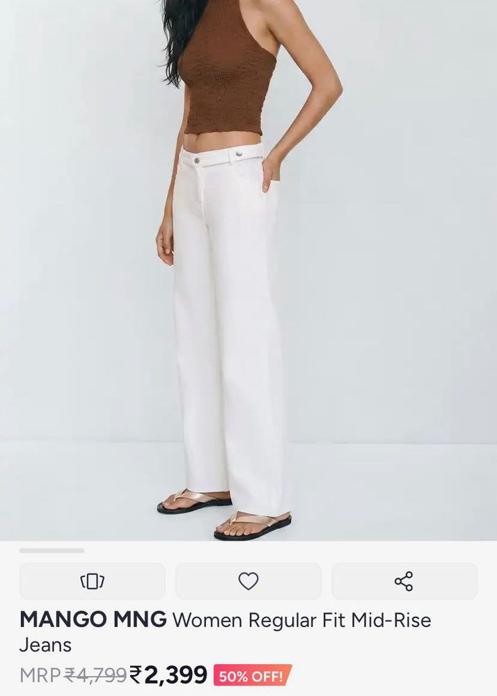 Premium MNG Denim (Mango) Off-White jeans