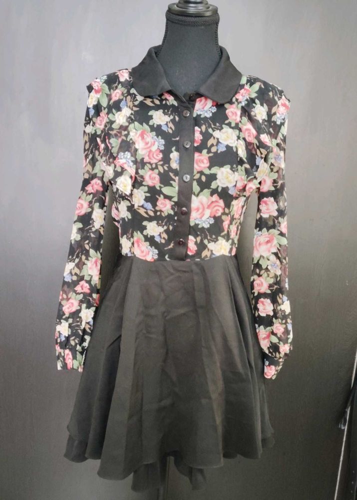 Chic Floral Print Dress