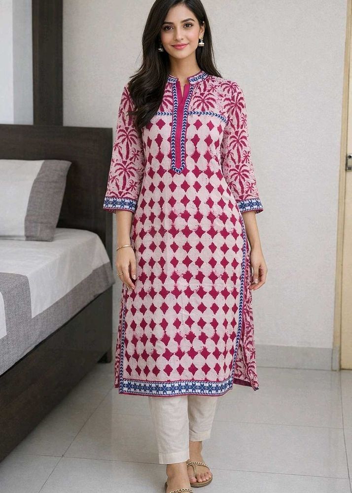 Beautiful Printed Cotton Kurta