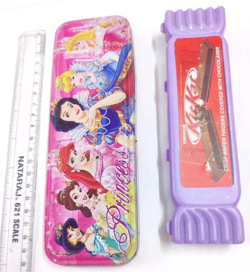 Vintage Combo Princess &amp; Kit-Kat Pencil Cases