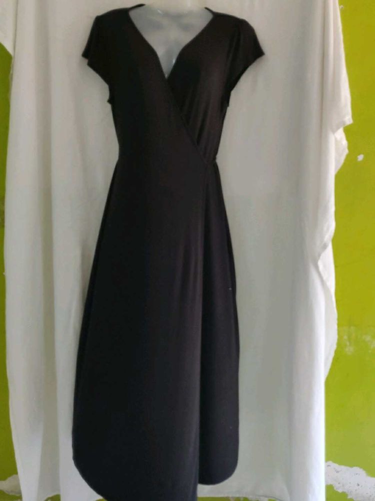 Chic Black Wrap Dress