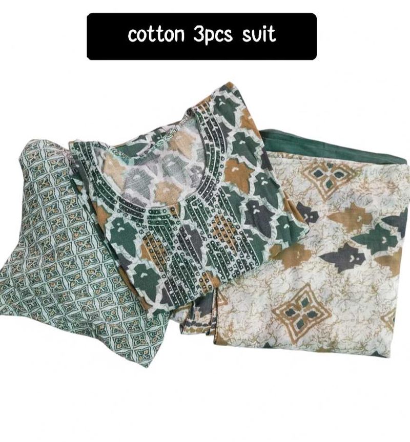 Printed Cotton 3PC Salwar Suit Set