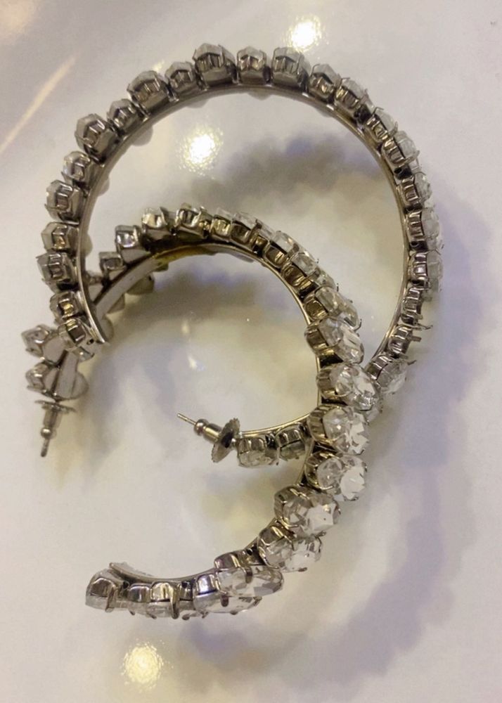 New Sparkling Hoop Earrings
