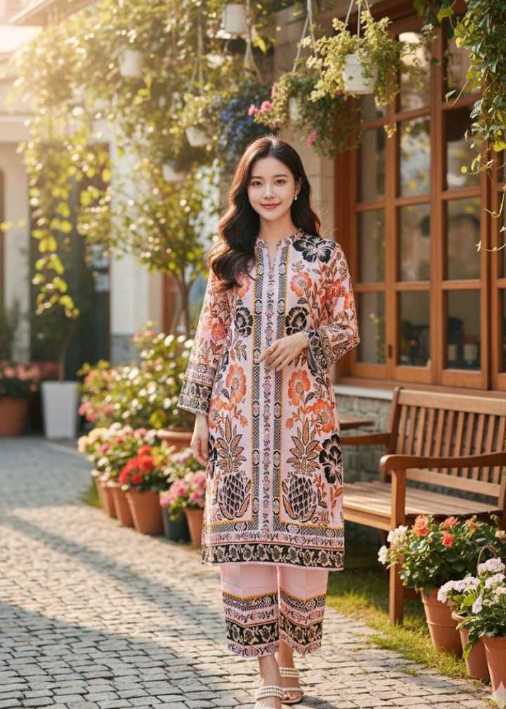 Bust 44 Beautiful Floral Print Kurta Set