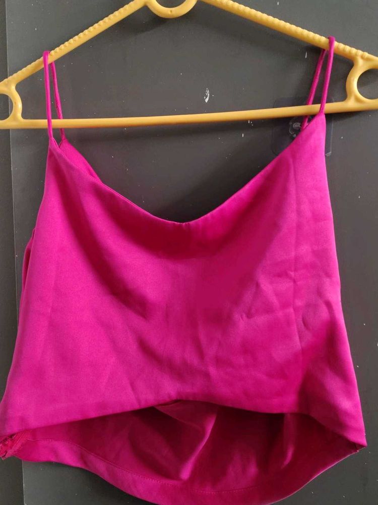 Vibrant Pink Spaghetti Strap Top
