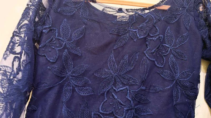 Embroidered Net Blouse