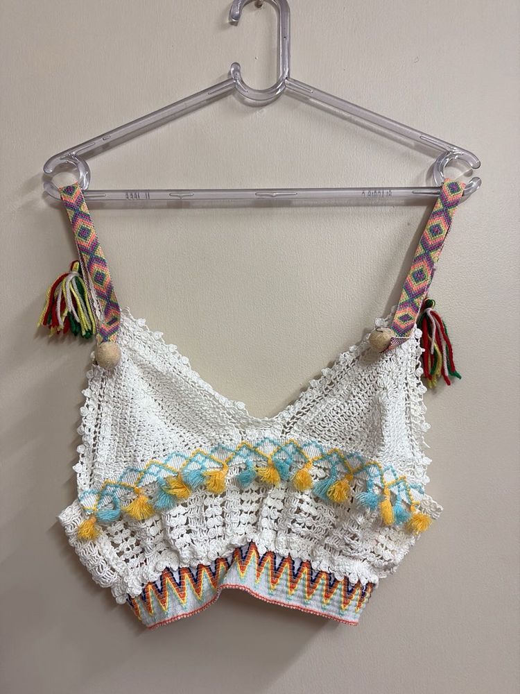 Boho Crocheted Crop Top