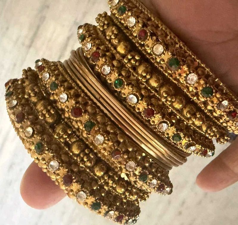 Golden Bangle Set