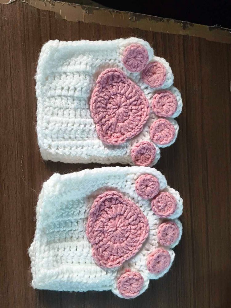 Crochet Paw Hand Gloves